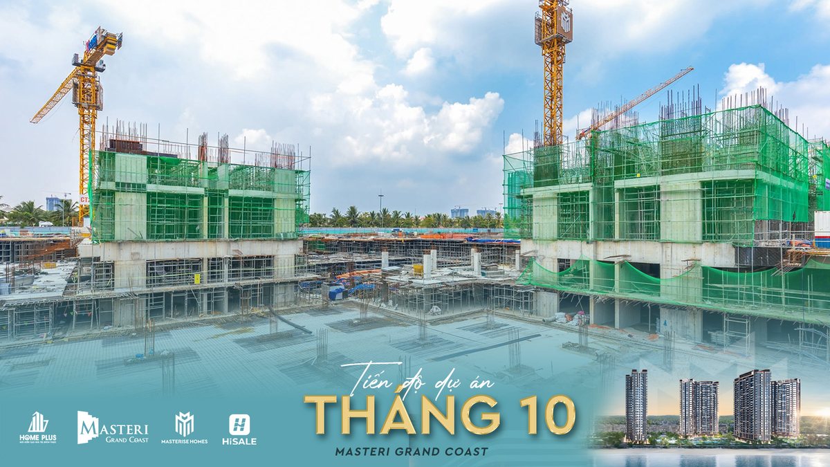 Ảnh công trường Masteri Grand Coast tháng 10/2026