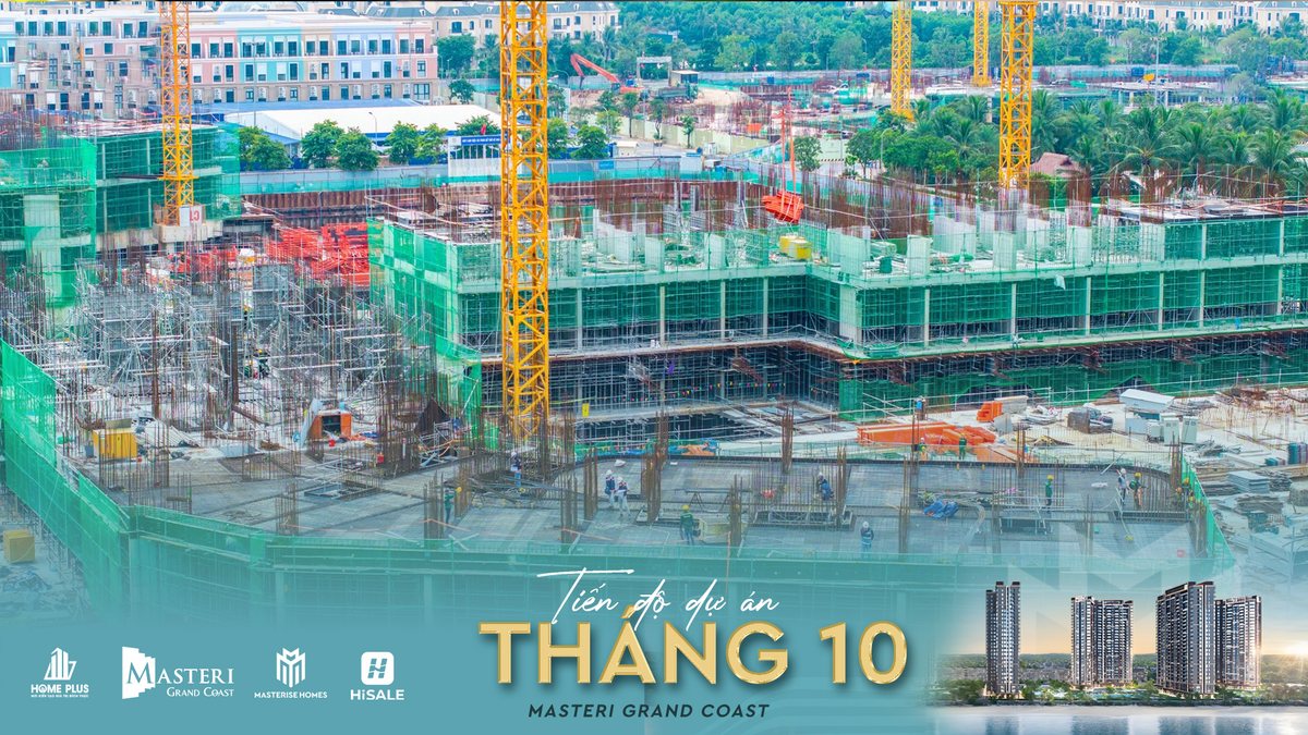 Ảnh công trường Masteri Grand Coast tháng 10/2026