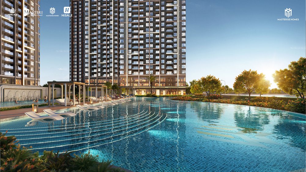 Phối cảnh bể bơi ngoài trời nội khu
